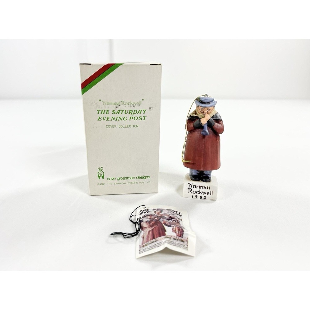 Vtg 1982 Norman‎ Rockwell Christmas Cornettist Ornament Dave Grossman New Boxed